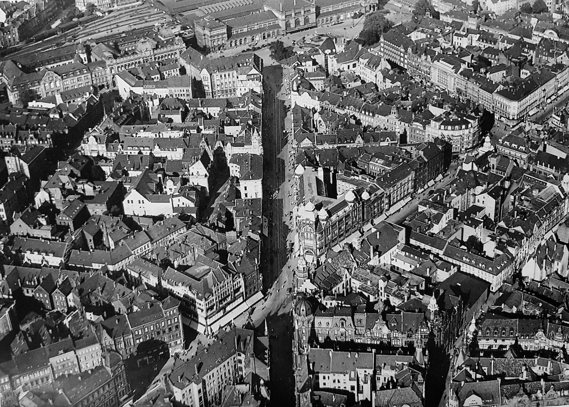 Luftbild der Innenstadt Hannovers