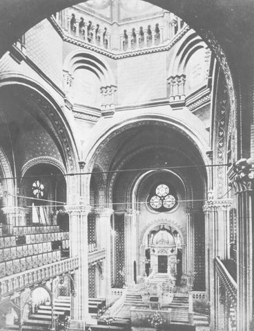 Innenansicht der Synagoge in Hannover 1895, Quelle:Bildarchiv Foto Marburg