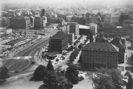 Blick auf den Ägidientorplatz aus dem Jahre 1955, Quelle:Bildarchiv Foto Marburg