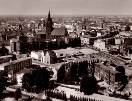 Blick in Richtung Marktkirche 1955, Quelle:Bildarchiv Foto Marburg