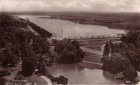 Blick auf den Maschsee 1942, Quelle:Bildarchiv Foto Marburg