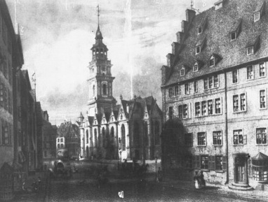 Aegidienkirche 1840, Quelle:Bildarchiv Foto Marburg