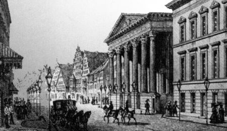 Leineschloss Portikus 1815, Quelle:Bildarchiv Foto Marburg